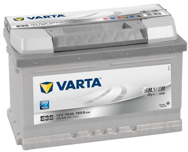 VARTA SILVER Dynamic 74Ah, 12V, E38 - UAMK vehicle installation - Car Battery