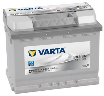 VARTA SILVER Dynamic 63Ah, 12V, D15 - UAMK vehicle installation - Car Battery