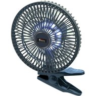 Compass Silent fan 210mm AKU rechargeable 2000 mAh with clip light - Car Ventilator