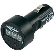 Small digital voltmeter 12/24 V car power outlet, black - Battery Charger