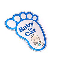 PREXIM Sticker metal baby in car, blue - Self-Adhesive Sticker