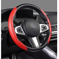 PREXIM Anti-slip steering wheel cover carbon, red - Steering Wheel Cover