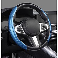 PREXIM Anti-slip steering wheel cover carbon, blue - Steering Wheel Cover