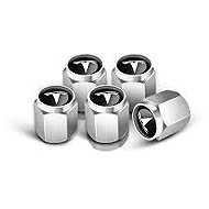 MJakes valve covers square silver for TESLA cars - Valve Caps