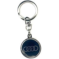 Mjakes round black keyring pendant for AUDI cars - Keychain