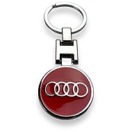 Mjakes round red keyring pendant for AUDI cars - Keychain