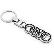 Mjakes sign keyring pendant metal black for AUDI cars - Keychain