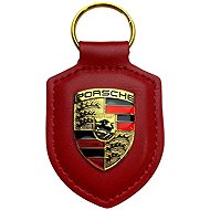 Mjakes leather keyring with logo red for PORSCHE cars - Keychain