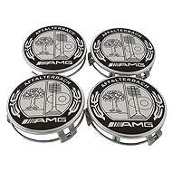 MJakes centre wheel caps black and white 75 mm for MERCEDES BENZ AFFALTERBACH AMG - Wheel Center Caps