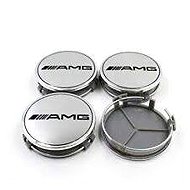 MJakes centre wheel caps silver 75 mm for MERCEDES BENZ AMG - Wheel Center Caps