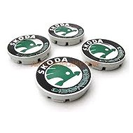 MJakes retro flat centre wheel caps 56 mm for ŠKODA - Wheel Center Caps