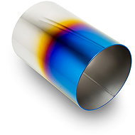 Escape6 Exhaust tip round 102 mm without pertl, tan titanium look, for welding - Exhaust Tail Pipe