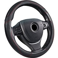 PREXIM Steering wheel cover imitation carbon with stitching - Steering Wheel Cover
