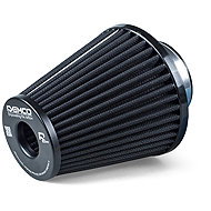 Raemco sports air filter, length 150 mm, inlet 77 mm, colour black - Air Filter