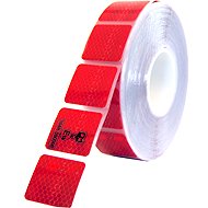 Prexim Reflective foil 50 mm × 50 m divided red - Adhesive Reflective Tape