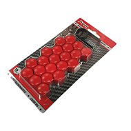 PREXIM Red decorative screw covers 17 mm 21 pcs - Case