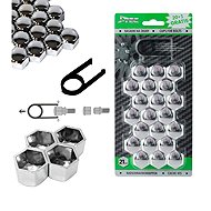 PREXIM Decorative screw covers chrome 21 mm 21 pcs - Case
