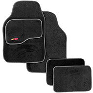 PREXIM textile car carpets black and white trim, universal - Car Mats