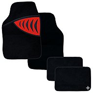 PREXIM textile car carpets shark, red - Car Mats