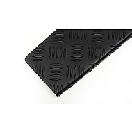 Alufrost ALU rear door sill cover - VW T6/T6.1 Transporter/Caravelle - black, grooved - Boot Edge Protector