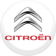 Panacea Citroen resin wheel centre stickers - 4pcs - Wheel Center Cap Stickers