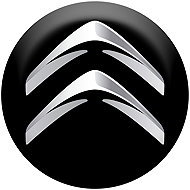 Panacea Resin wheel centre stickers Citroen - chrome foil - 4pcs - Wheel Center Cap Stickers