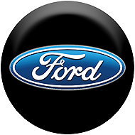 Panacea Ford resin wheel centre stickers - chrome foil - 4pcs - Wheel Center Cap Stickers