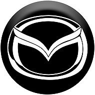 Panacea Resin wheel centre stickers Mazda - chrome foil - 4pcs - Wheel Center Cap Stickers