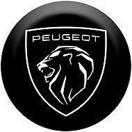 Panacea Resin stickers Peugeot wheel centre black - 4pcs - Wheel Center Cap Stickers