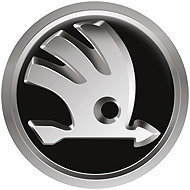 Panacea Resin wheel centre stickers Skoda black - 4pcs - Wheel Center Cap Stickers