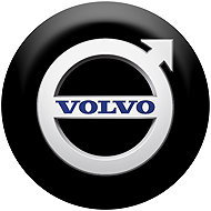 Panacea Volvo Resin Wheel Centre Stickers - Chrome Foil - 4pcs - Wheel Center Cap Stickers
