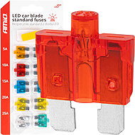 AMIO flat fuse set with LED indication and tweezers - Car Fuses