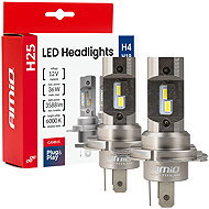 AMIO LED H4/H19 36W - white (socket P43t), set of 2 - LED Car Bulb