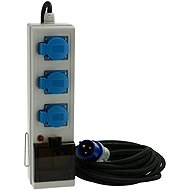 Gimeg with three sockets and circuit breaker, 10 m - Extension Cable