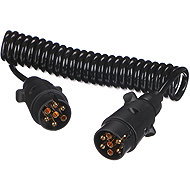 SIXTOL Trailer Cable 3, Trailer plug spiral cable, 7-7pin, 3m - Tow Hitch Reducer Adapter