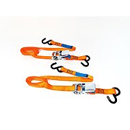 ACI clamping strap with ratchet 25 mm, 3.5 m, 440 kg S-hooks, set of 2 - Tie Down Strap
