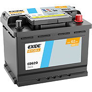 EXIDE Excell 62Ah, 12V, EB620 - Car Battery