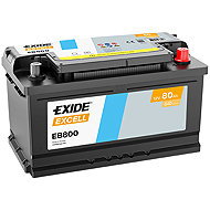 EXIDE Excell 80Ah, 12V, EB800 - Car Battery
