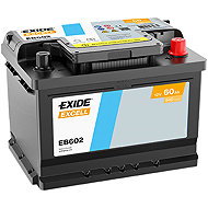 EXIDE Excell 60Ah, 12V, EB602 - Car Battery