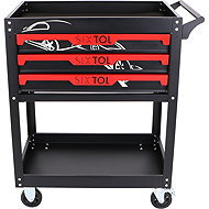 SIXTOL műhelykocsi szerszámok számára, Mechanic Trolley Jason, 3 fiók, 1 polc - Szerszámos kocsi