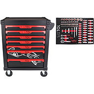SIXTOL Workshop tool trolley Mechanic Trolley Kevin 80, 7 drawers, 80 tools - Tool trolley