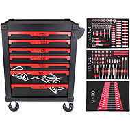 SIXTOL Workshop tool trolley Mechanic Trolley Kevin 195, 7 drawers, 195 tools - Tool trolley