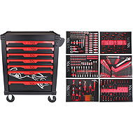 SIXTOL Workshop Tool Trolley Mechanic Trolley Kevin 274, 7 drawers, 274 tools - Tool trolley
