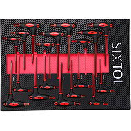 SIXTOL Mechanic Tool Tray 5, 18pcs - Workshop Cart Organizer