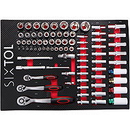 SIXTOL Mechanic Tool Tray 6, 80pcs - Workshop Cart Organizer