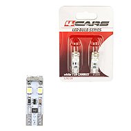4Cars LED bulbs 8LED 12V CANBUS 3528 SMD T10 white 2pcs - LED Car Bulb