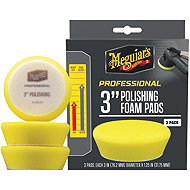 Meguiar's Professional Polishing Foam Pads, 3" diameter, 3 pieces - Buffing Wheel