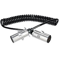 SIXTOL Trailer Cable 13 Connecting spiral cable 7pin type N, metal plug, 24 V, 3.5 m - Tow Hitch Reducer Adapter
