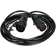 SIXTOL Trailer Cable 7 Extension 7pin cable - wall socket + plug, 12 V, 5 m - Tow Hitch Reducer Adapter