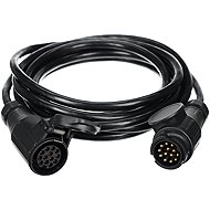 SIXTOL Trailer Cable 8 Extension 13pin cable - wall socket + plug, 12 V, 5 m - Tow Hitch Reducer Adapter